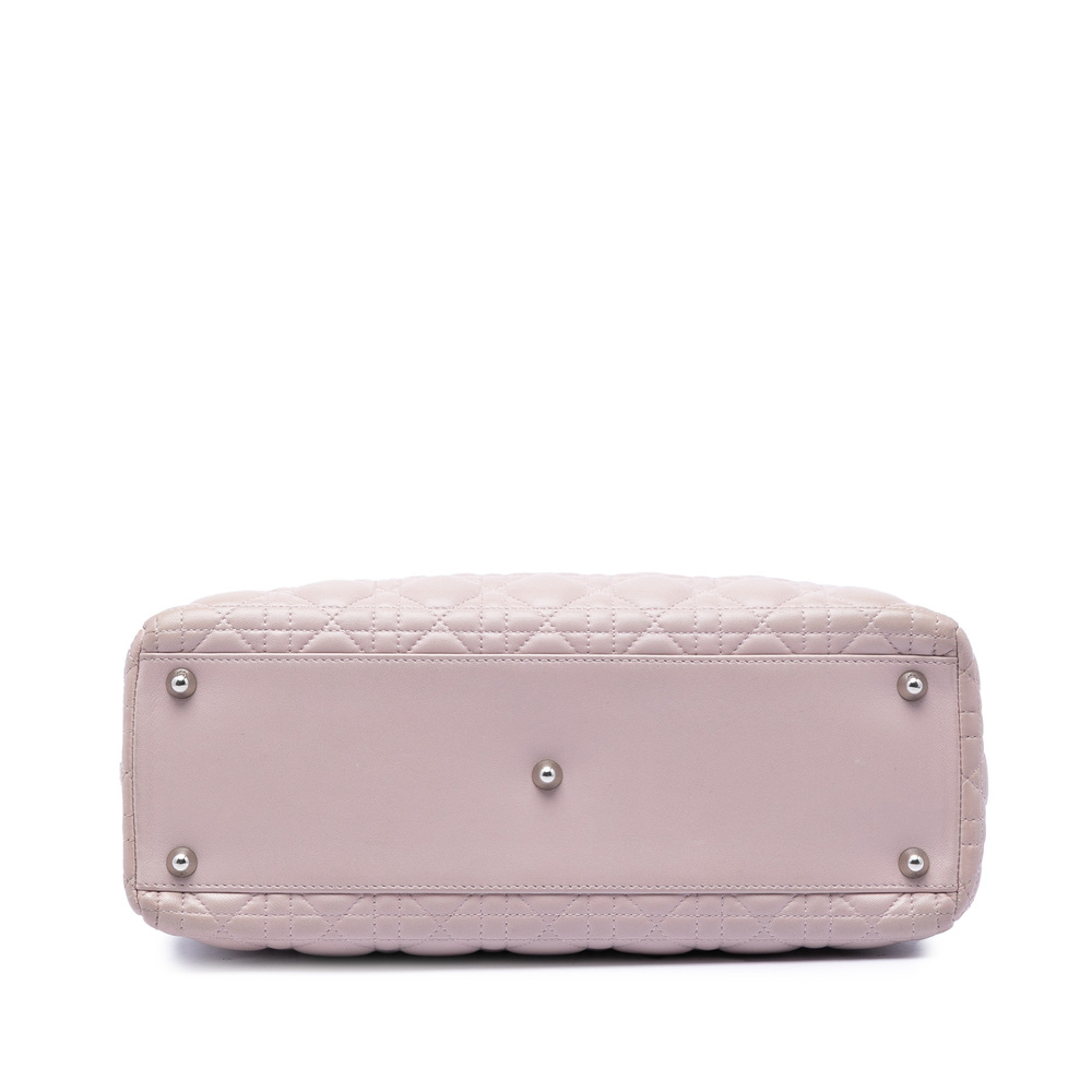 Pre-Loved Dior Large Lambskin Cannage Lady Dior - Picture 3 of 5